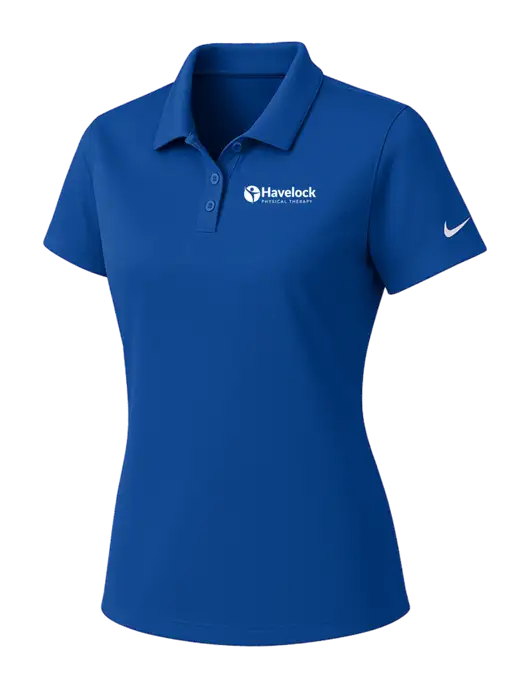 Nike Womens Dark Royal Dry Essential Solid Polo w/Havelock Logo