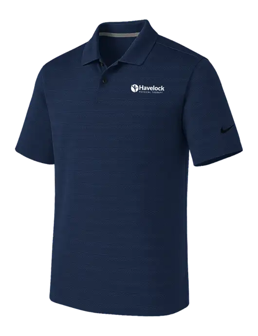 Nike Navy Dri-FIT Vapor Jacquard Polo w/Havelock Logo