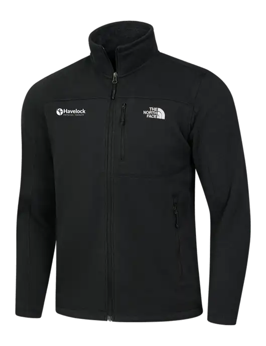 North Face Black Heather Sweater Fleece Jacket w/Havelock Logo