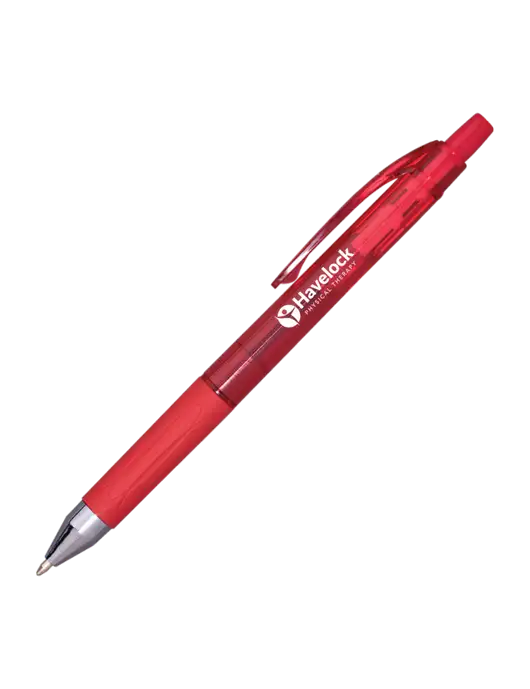 Translucent Red Tint Pen - Red Ink w/Havelock Logo