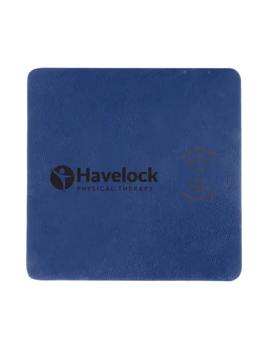 Light Navy Blue Laserable Leatherette Phone Charging Mat w/Havelock Logo