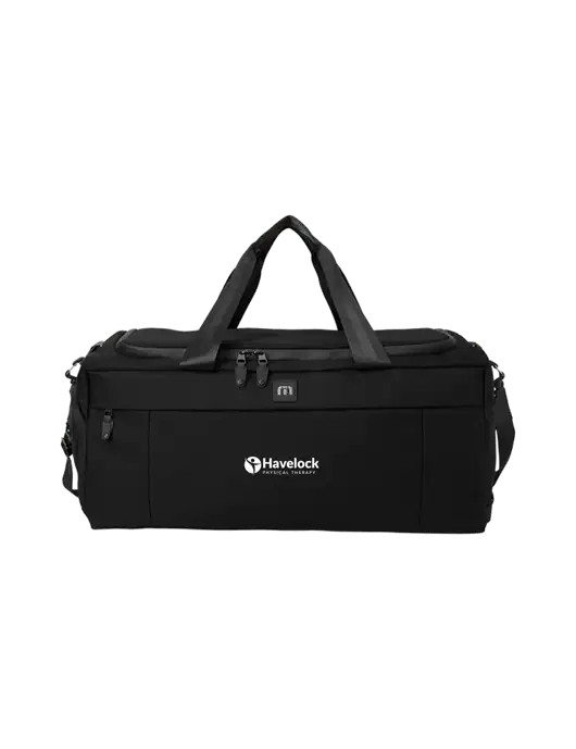 TravisMathew Black Duration Duffel w/Havelock Logo