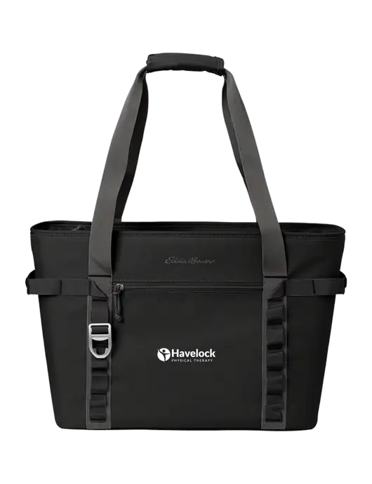 Eddie Bauer Black/Medium Grey Max Cool Tote Cooler  w/Havelock Logo