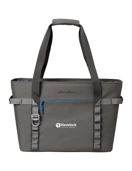 Eddie Bauer Dark Medium Grey/Royal Max Cool Tote Cooler  w/Havelock Logo