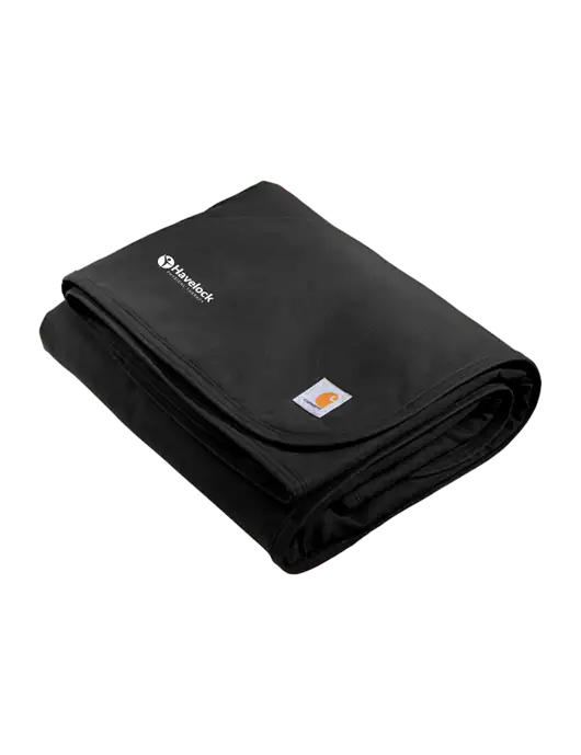 Carhartt Black Firm Duck Sherpa-Lined Blanket w/Havelock Logo