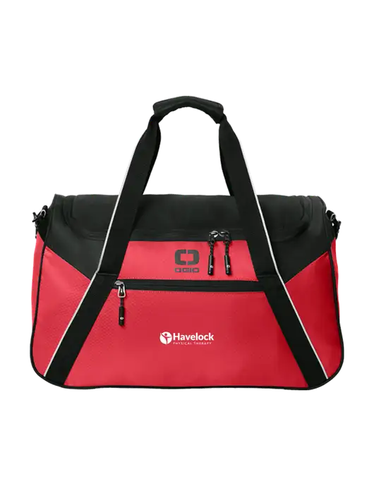 OGIO Red/Black Inception Duffel w/Havelock Logo