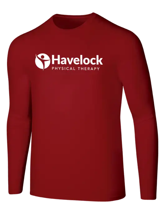 Seriously Soft Red Long Sleeve T-Shirt w/Havelock Logo