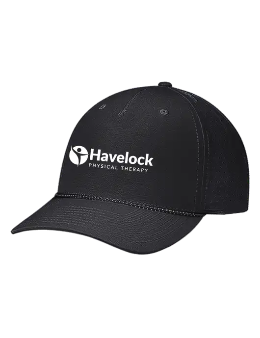 Richardson Laser Perf Performance Black/Black-Grey Rope Cap w/Havelock Logo