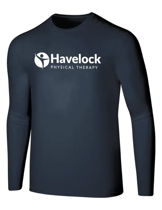 Seriously Soft Navy Long Sleeve T-Shirt w/Havelock Logo