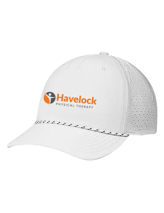 Richardson Laser Perf Performance White/White-Black Rope Cap w/Havelock Logo