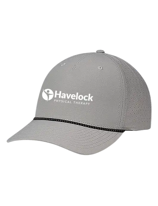 Richardson Laser Perf Performance Light Grey/Black-Grey Rope Cap w/Havelock Logo