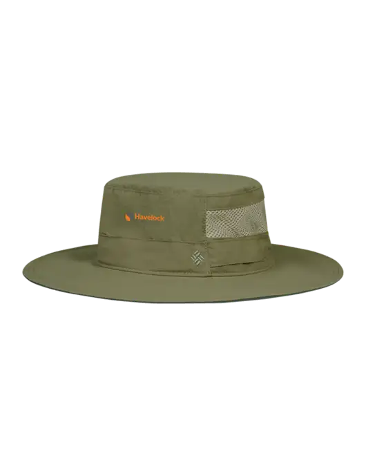 Columbia Dark Tan Bora Bora Booney  Hat w/Havelock Logo