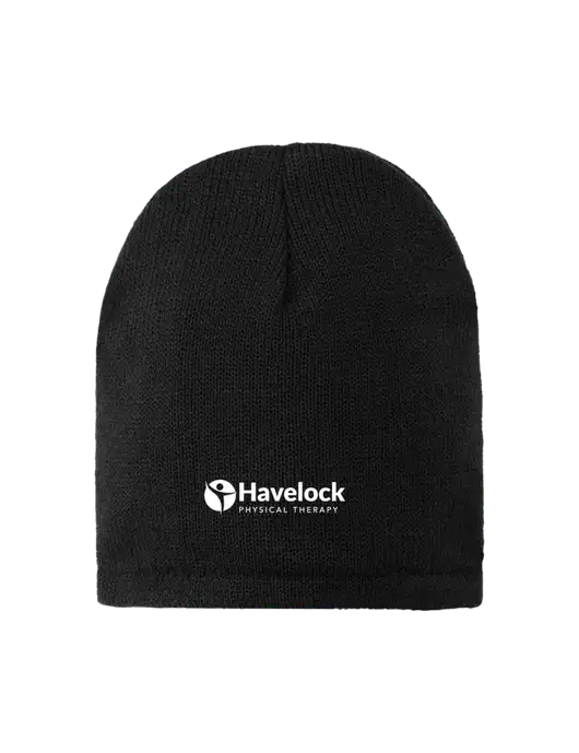 Black Fleece-Lined Beanie Cap w/Havelock Logo