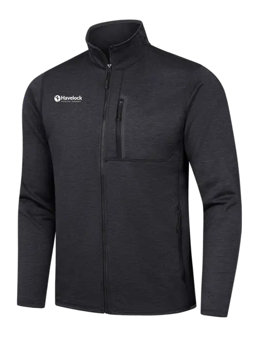 North Face Dark Grey Heather Skyline Full-Zip Fleece Jacket w/Havelock Logo