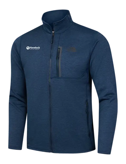 North Face Navy Heather Skyline Full-Zip Fleece Jacket w/Havelock Logo