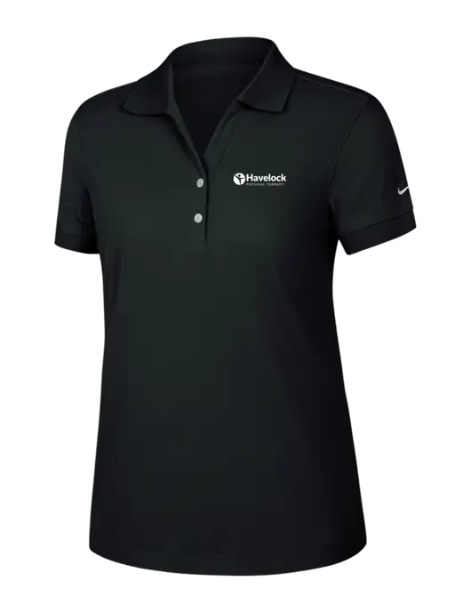 Nike Womens Dri-FIT Classic Black Polo w/Havelock Logo