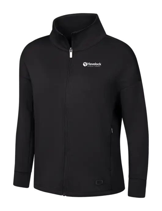 OGIO Womens Black Transcend Full-Zip w/Havelock Logo