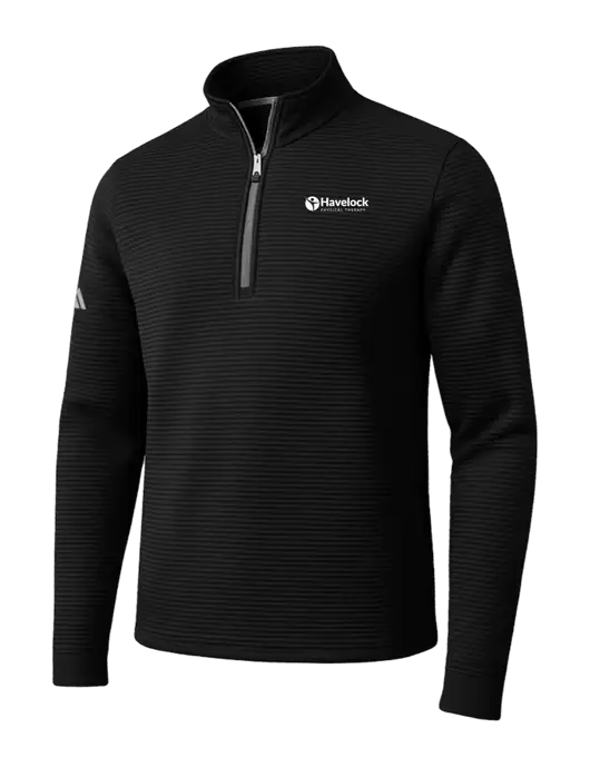 Adidas Black Spacer Quarter-Zip Pullover w/Havelock Logo