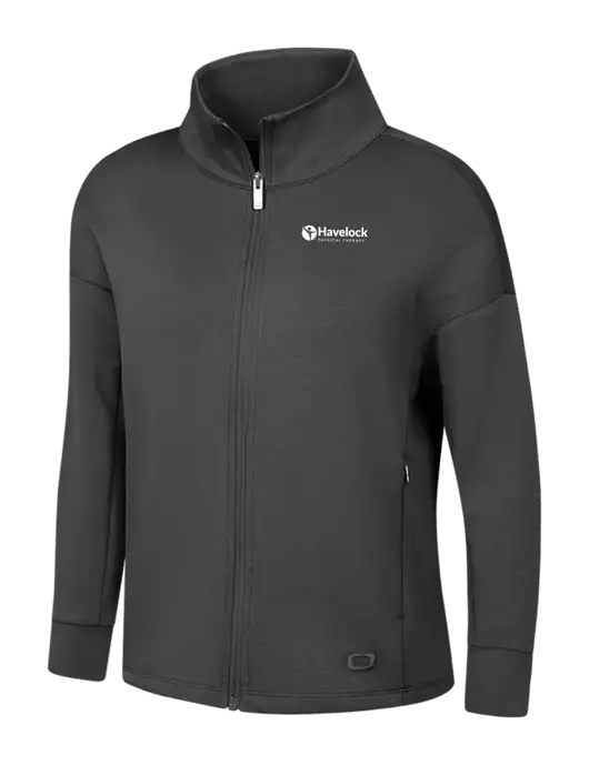 OGIO Womens Dark Grey Transcend Full-Zip w/Havelock Logo