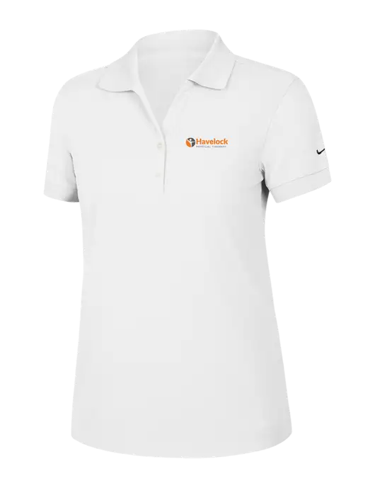Nike Womens Dri-FIT Classic White Polo w/Havelock Logo