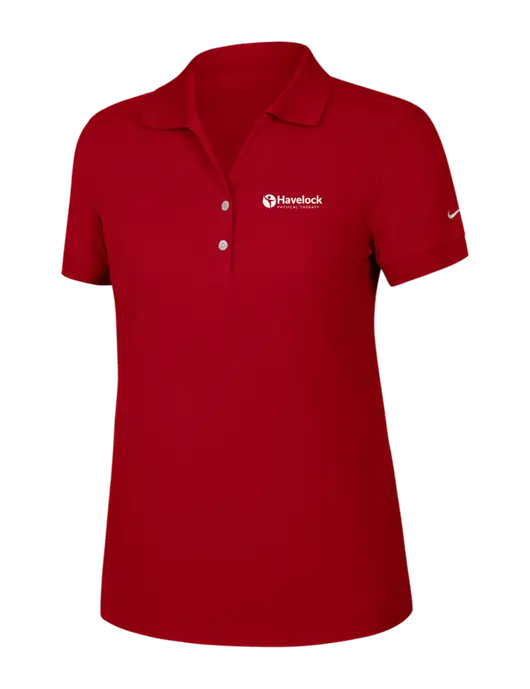 Nike Womens Dri-FIT Classic Red Polo w/Havelock Logo