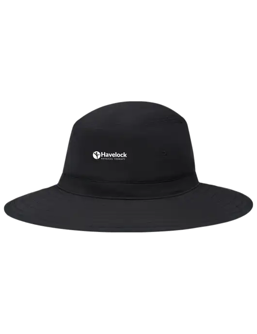 Black Booney Sun Hat w/Havelock Logo