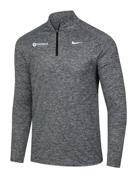 Nike Black Heather Dri-FIT Element 1/2-Zip Pullover w/Havelock Logo