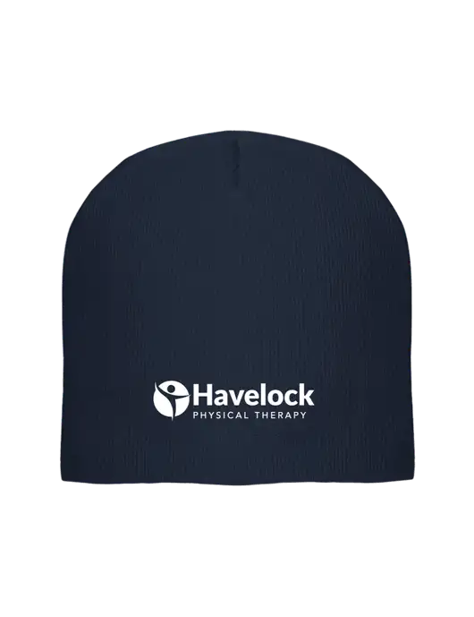 Solid Navy Element Knit Beanie w/Havelock Logo