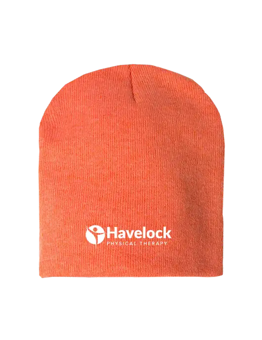Orange Heather Element Knit Beanie w/Havelock Logo