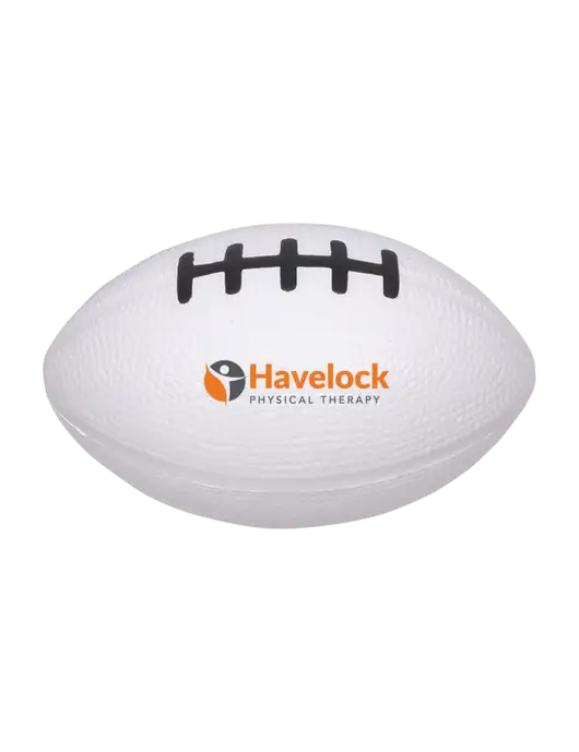 White Stress Reliever Football w/Havelock Logo