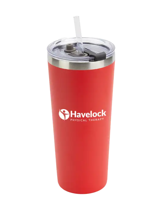 Brighton Red 20 oz Insulated Tumbler & Straw w/Havelock Logo