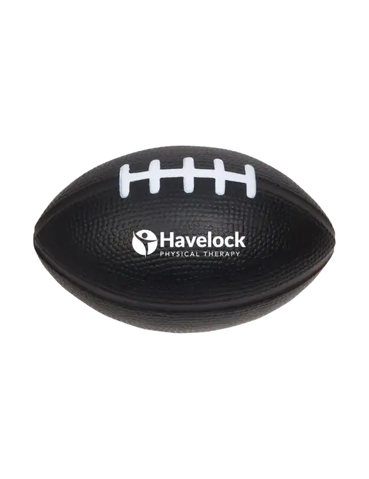 Black Stress Reliever Football w/Havelock Logo