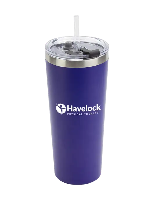 Brighton Blue 20 oz Insulated Tumbler & Straw w/Havelock Logo