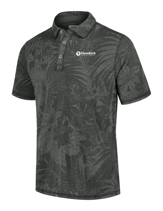 Tommy Bahama Dark Grey Santiago Paradise Polo w/Havelock Logo