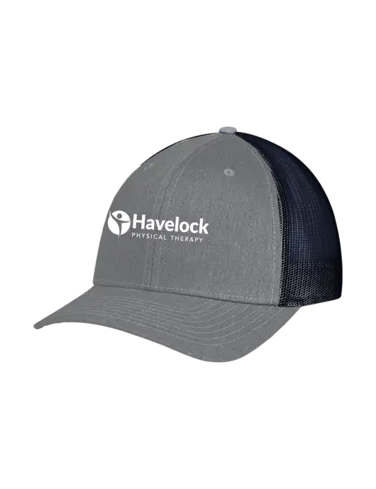 Richardson Adjustable Snapback Original 112 Trucker Cap Heather Grey w/Navy Mesh w/Havelock Logo