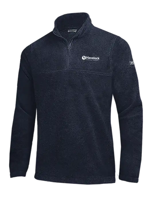 Columbia Navy Steens Mountain Fleece 1/2 Zip Pullover w/Havelock Logo