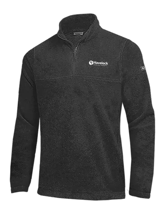 Columbia Charcoal Heather Steens Mountain Fleece 1/2 Zip Pullover w/Havelock Logo