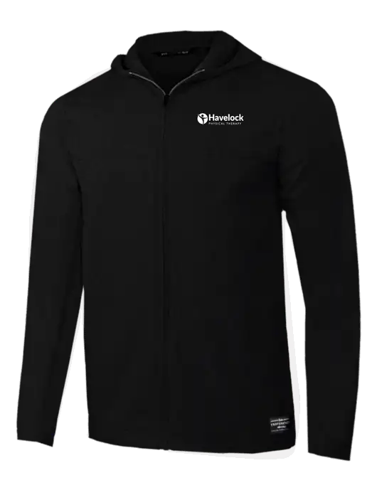 TravisMathew Black Balboa Hooded Full-Zip Jacket w/Havelock Logo