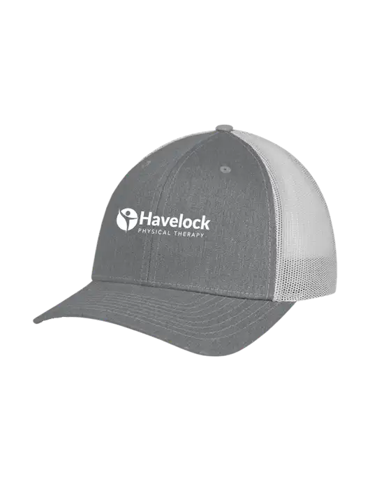 Richardson Adjustable Snapback Original 112 Trucker Cap Heather Grey w/Light Grey Mesh w/Havelock Logo