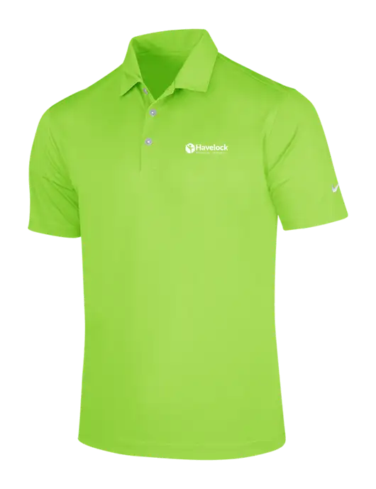 NIKE Light Kelly Green Dri-Fit Vertical Mesh Polo w/Havelock Logo
