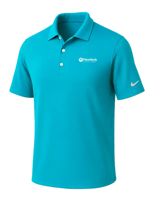 NIKE Sapphire Blue Dri-Fit Micro Pique Polo w/Havelock Logo