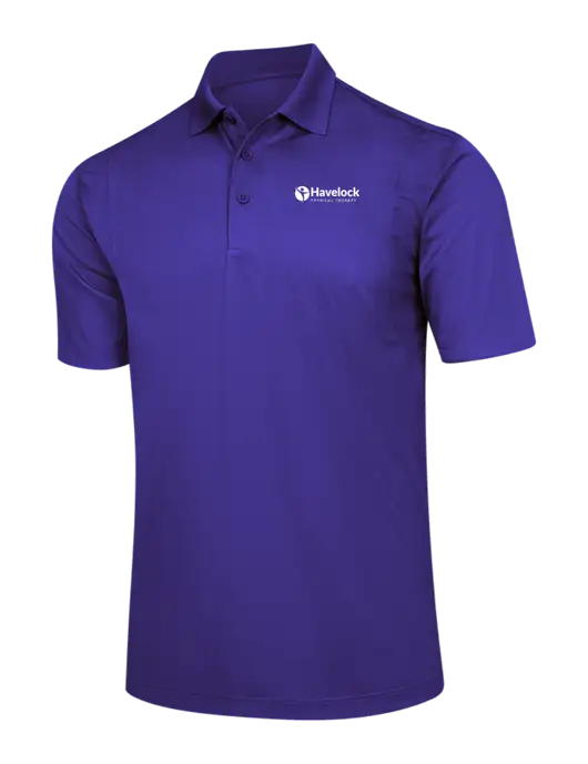 Purple Micropique Sport-Wick Polo w/Havelock Logo