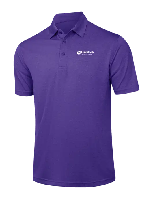 Purple Heather Contender Polo w/Havelock Logo