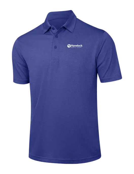 Dark Royal Heather Contender Polo w/Havelock Logo