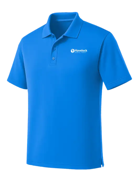 Light Royal Blue Dry Zone UV Micro Mesh Polo w/Havelock Logo