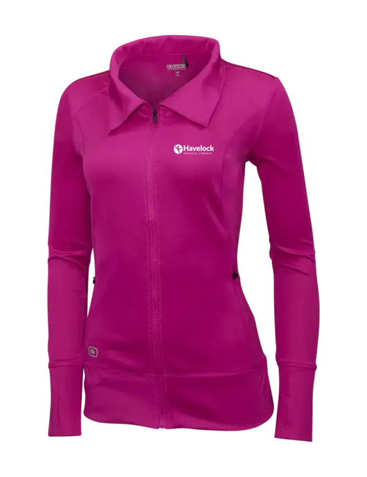 OGIO Dark Fuchsia Womens Endurance Fulcrum Full-Zip w/Havelock Logo