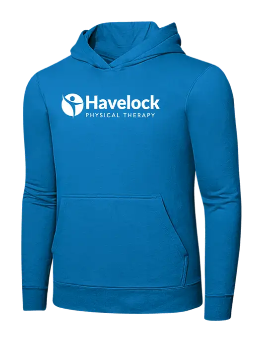 Medium Dark Sapphire 7.8 oz Ring Spun Hooded Sweatshirt w/Havelock Logo