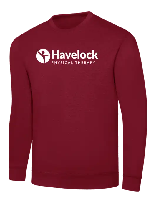 Dark Cardinal 8.5 oz Ring Spun Crew Sweatshirt w/Havelock Logo