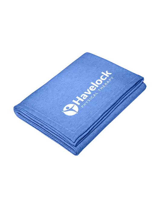 Core Heather Royal Fleece Sweatshirt Blanket w/Havelock Logo