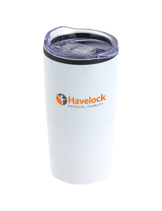Olympus White 20 oz Tumbler w/Havelock Logo
